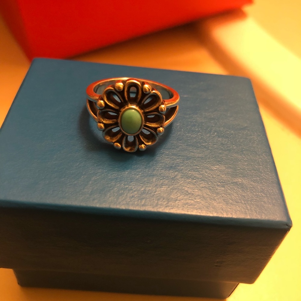 James Avery De Flores Ring Turquoise stone